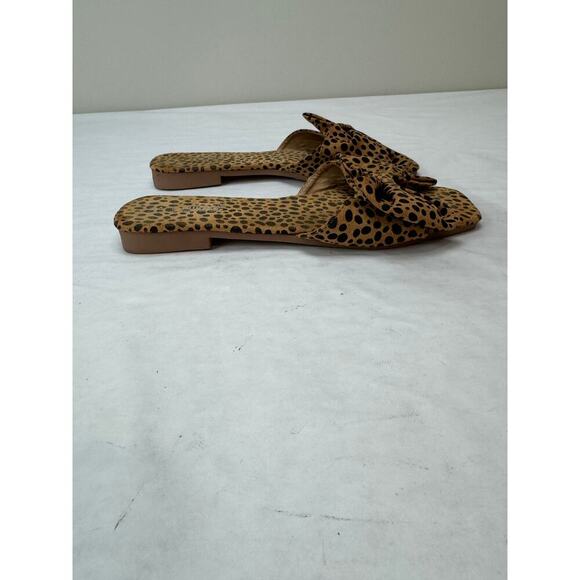Y2K Cheetah Print Cape Robbin Jul Sandals Slides Cape Robbin Animal Print Size 8 - Picture 2 of 11